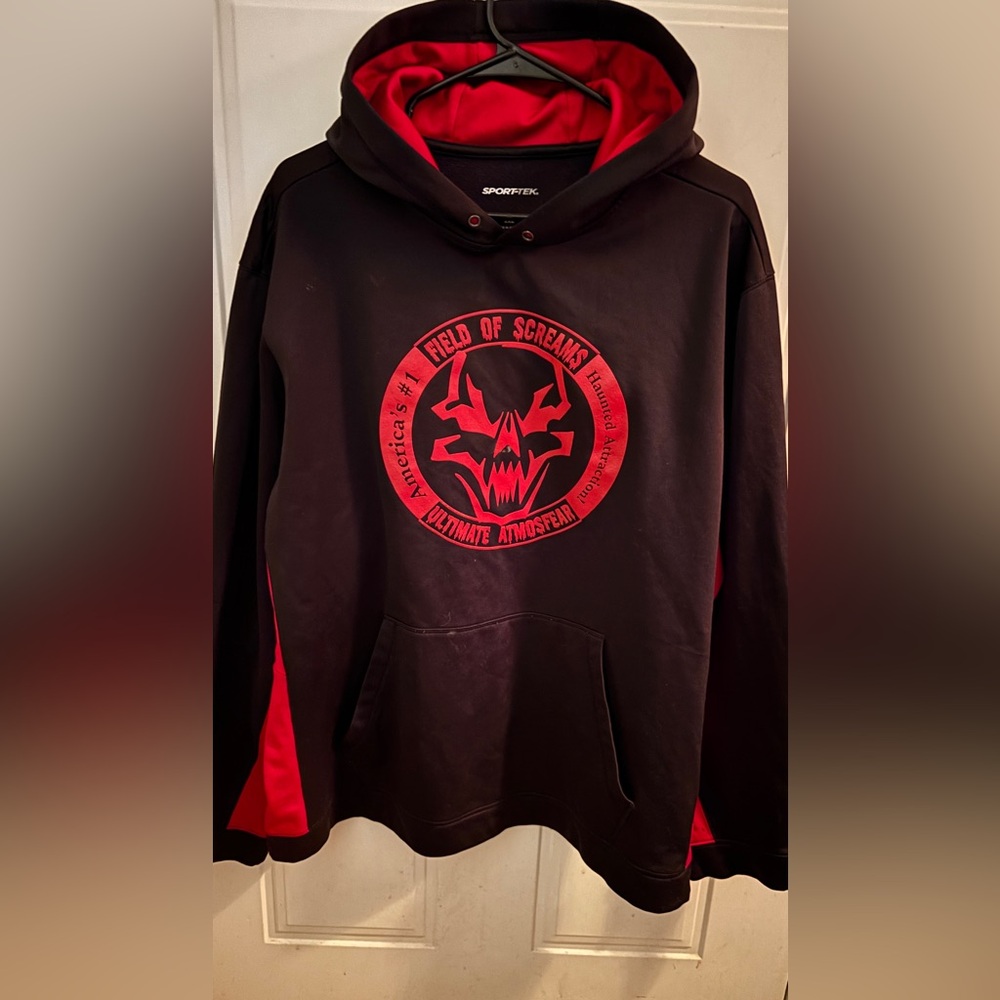 America’s #1 (Pennsylvania) Haunted Attraction Souvenir Black&Red Graphic Hoodie